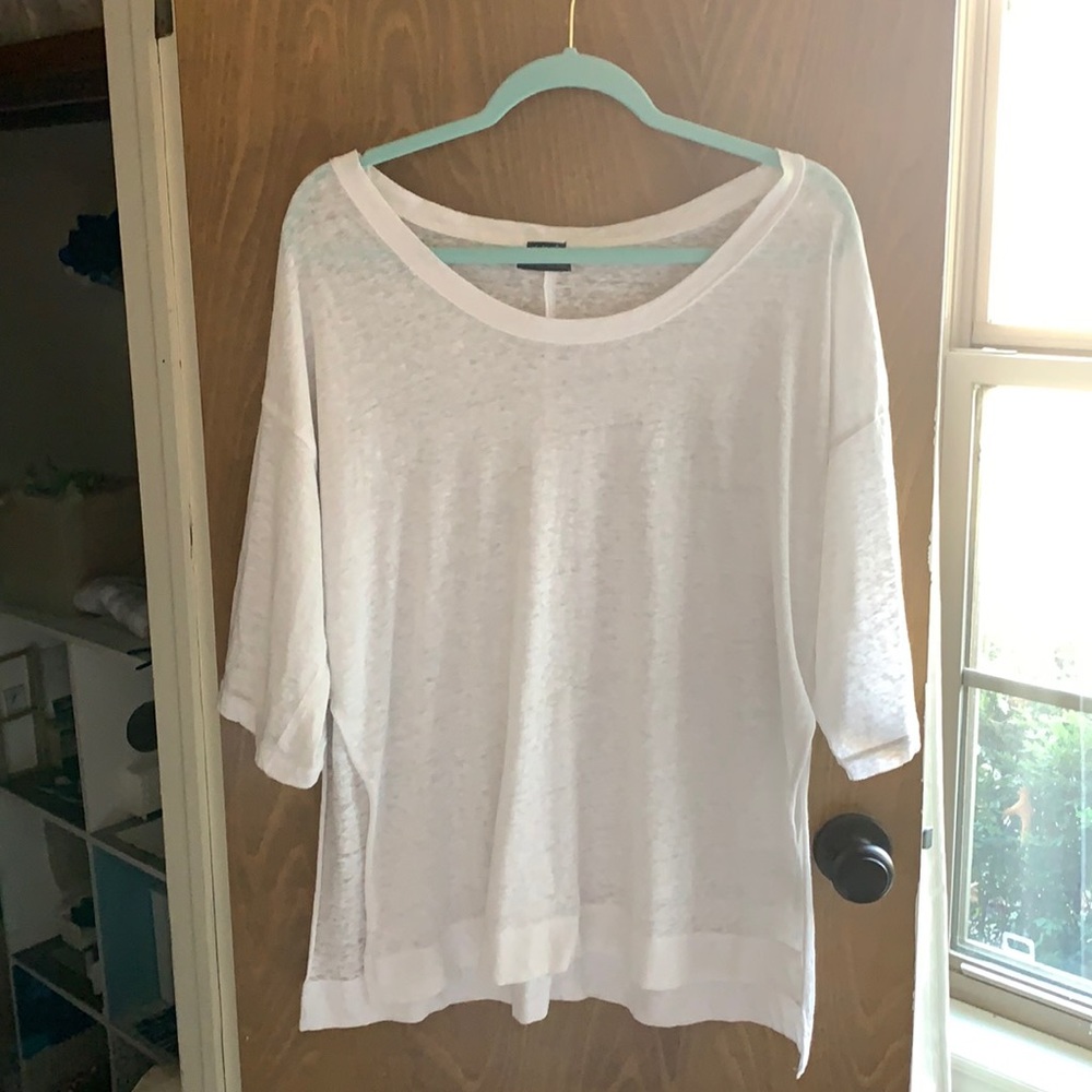 Out From Under oversized white top